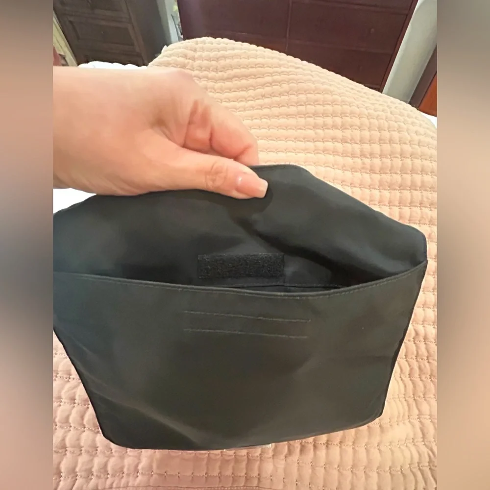 Prada Black Nylon Messenger Bag with Silver Hardware